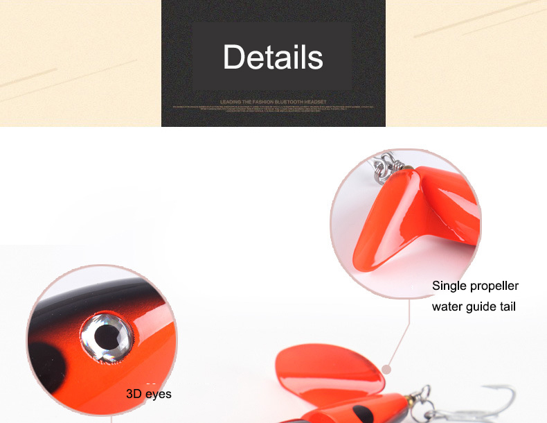 FJORD New Coming 120mm 60g Wood Sea Fishing Lures Bass Muskie with Single Propeller Lures detail 7