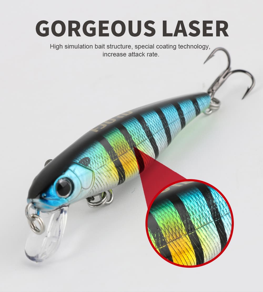 FJORD Wholesale 55mm/66mm/77mm/88mm Suspending Minnow 3d Eyes Hard Minnow Lures Saltwater detail 8