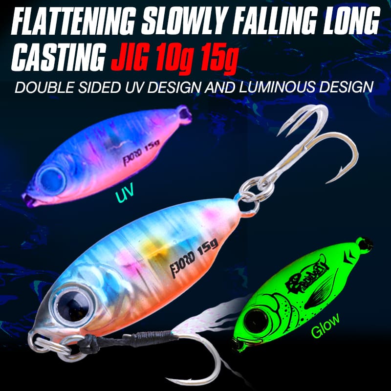 FJORD Small Metal & Lead Jig 10g 15g 20g 40g Fishing Lure for Zander & Catfish-River Lake & Stream Use detail 1
