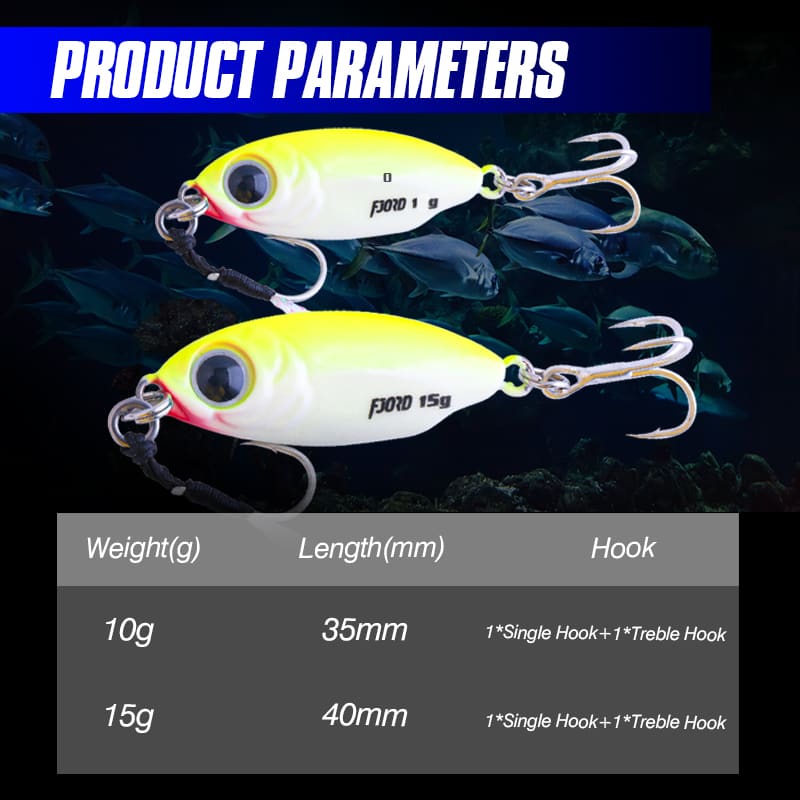 FJORD Small Metal & Lead Jig 10g 15g 20g 40g Fishing Lure for Zander & Catfish-River Lake & Stream Use detail 2