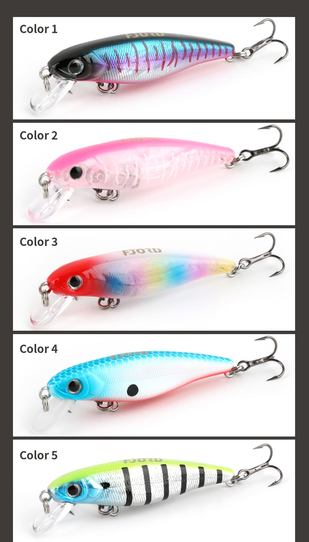 FJORD Wholesale Suspend Lure 4g 55mm/7g 6/6mm 1/0g 7/7mm 1/2g 8/8mm Minnow Lures Hard Minnow Bait for Boating Fishing detail 3