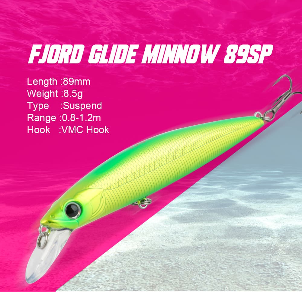 FJORD Wholesale Saltwater Lures 8.5g Floating Plastic Bait 89mm Hard Floating Minnow Fishing Lures detail 7