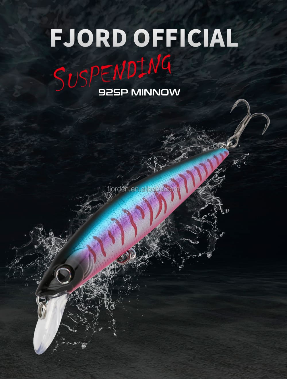 FJORD New 92mm/9g Fishing Lures Classic Style Minnow Sea Bass Fishing Lures Tackle Hard Minnow detail 1