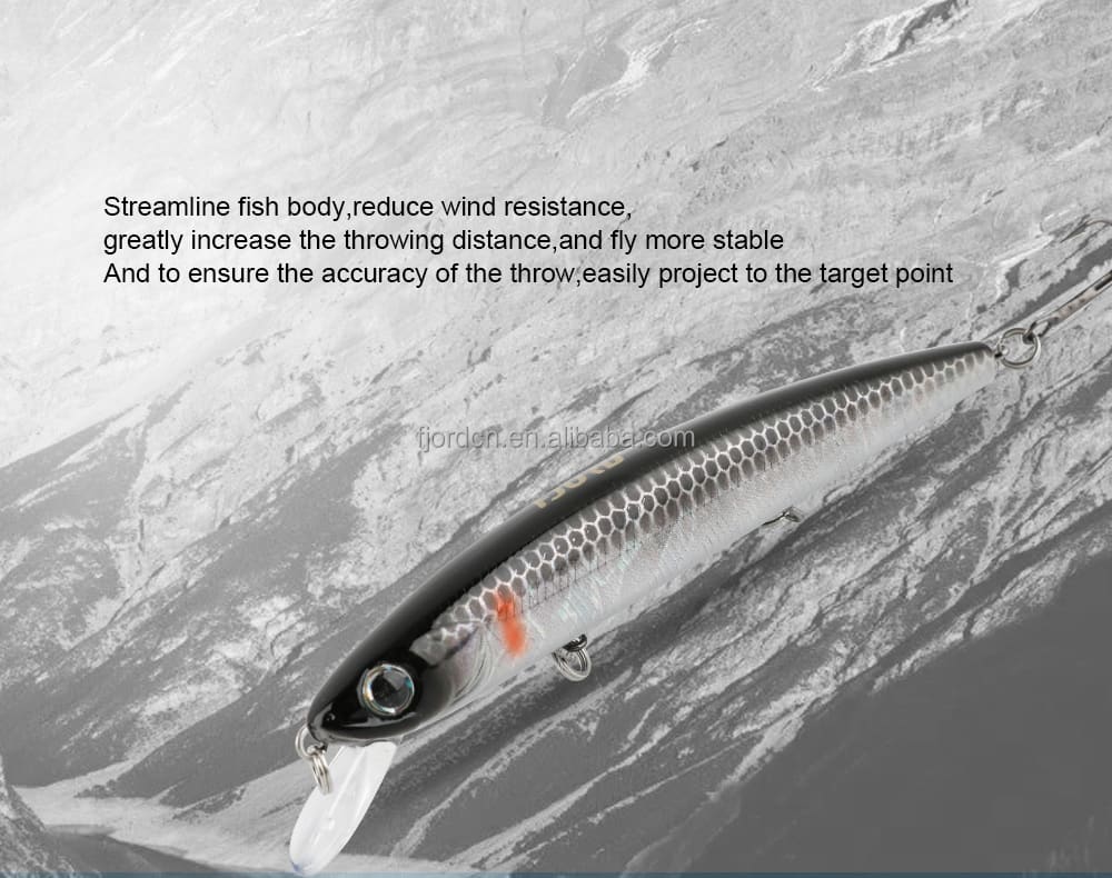 FJORD New 92mm/9g Fishing Lures Classic Style Minnow Sea Bass Fishing Lures Tackle Hard Minnow detail 6