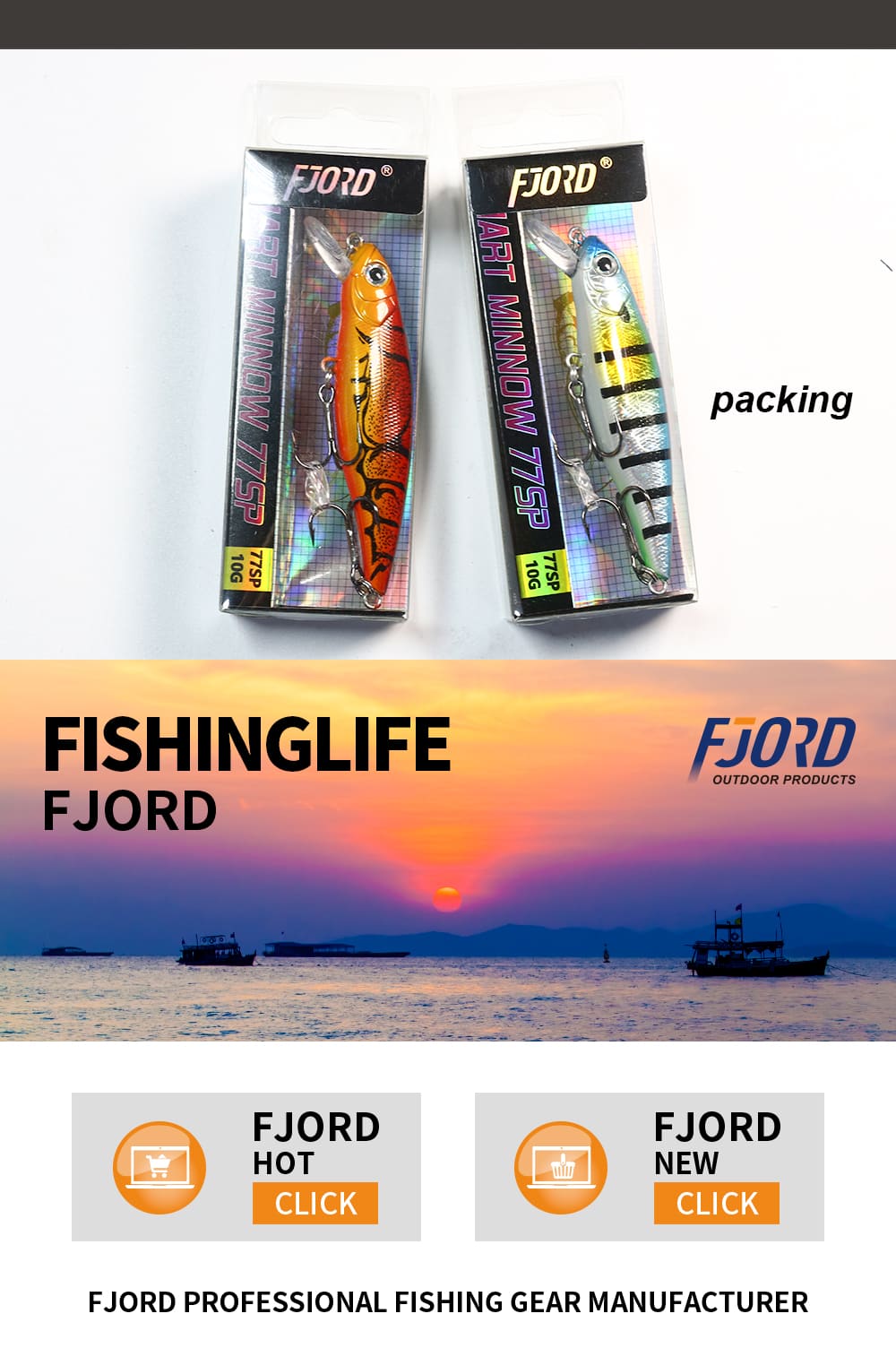 FJORD Hard Bass Fishing Lure 10g 77mm Minnow ABS & Stainless Steel Artificial Suspending Bait for Lake River Stream & Saltwater detail 1
