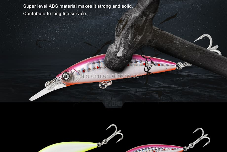 FJORD ABS Plastic & Metal Fishing Lure Minnow 17g 70mm Spinner Bait Sinking Hard Lure for Carp Bream Tilapia in Stream & Lake detail 10