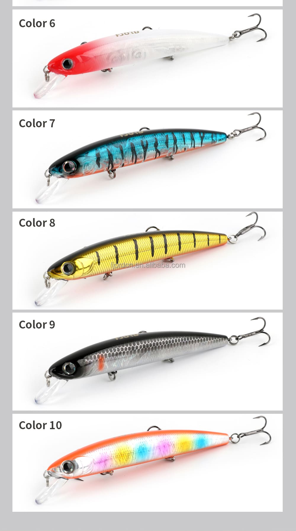 FJORD OEM Right 92mm 9g Suspending Minnow Lure Plastic Fishing Lures Molds for Freshwater Saltwater detail 1