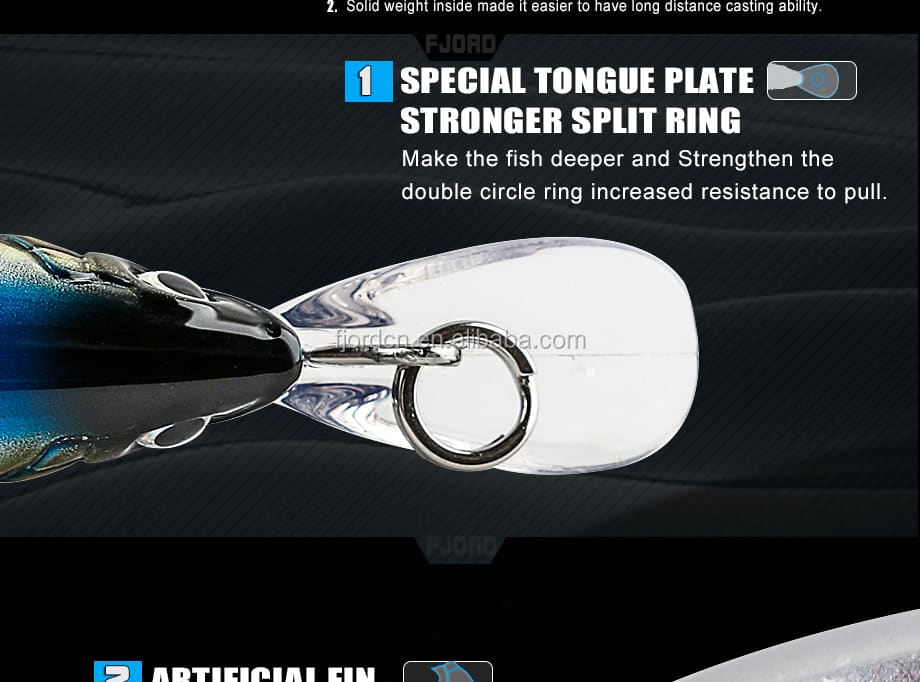 FJORD Hard Minnow Fishing Lure 17g 70mm ABS Plastic Stainless Steel Bass Artificial Bait River Lake Stream Depth 1-3m detail 4
