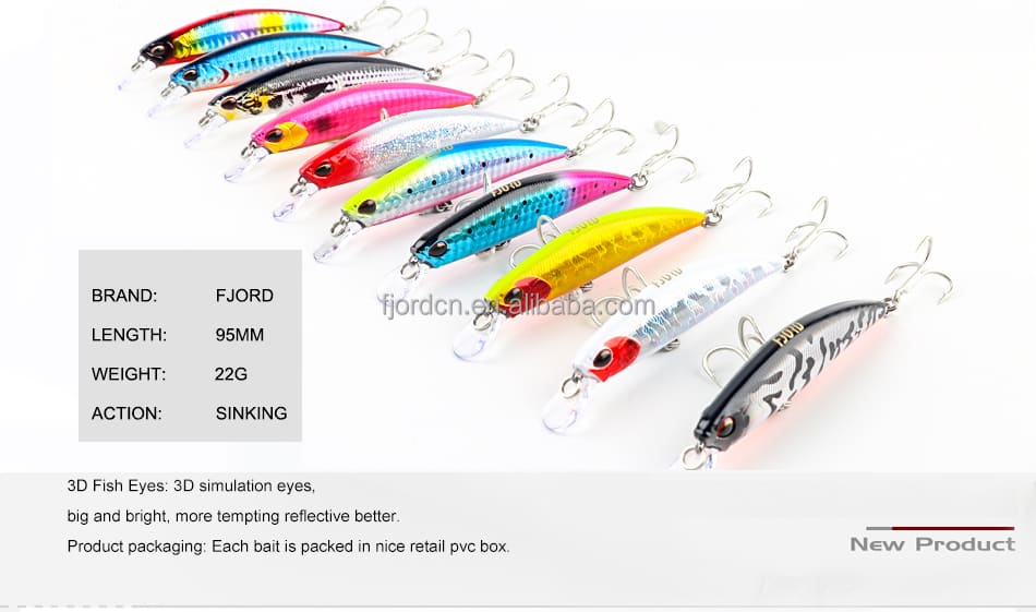 FJORD FJL 5154 Casting Sinking Minnow Lure 22g 95mm ABS Plastic Hard Bait Saltwater River Jigging Bass Trout Pike Fishing detail 8