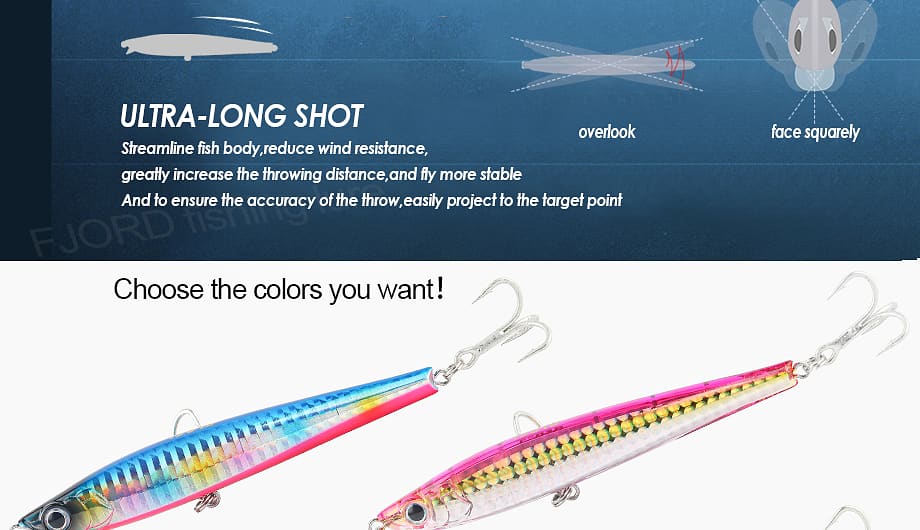 FJORD Saltwater Artificial Hard Bait 30g 105mm Minnow Sinking Fishing Lure ABS & Stainless Steel for River Lake Stream detail 4