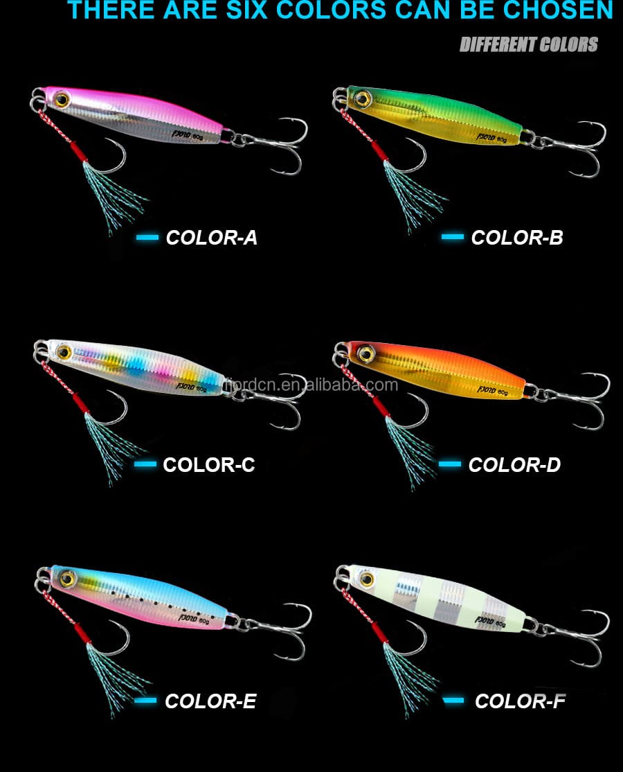 FJORD Factory Metal Speed Jigging Lure Bait 30g 40g 60g 80g OEM Saltwater Fishing Lures Diamond Jig detail 2