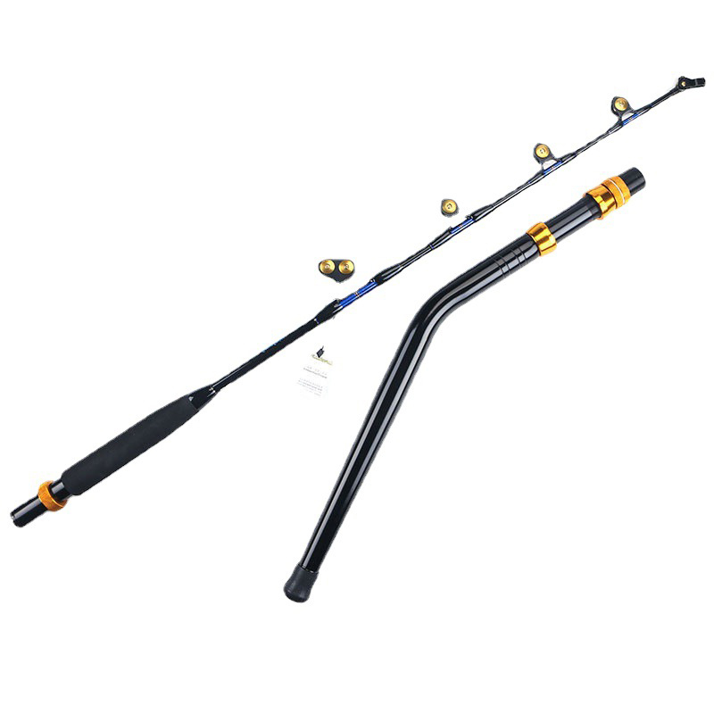 FJORD Boat Telescopic Saltwater Fishing Rod Slow Action Super Hard Carbon Fiber EVA Handle 60g 1.65m for Stream & River Use