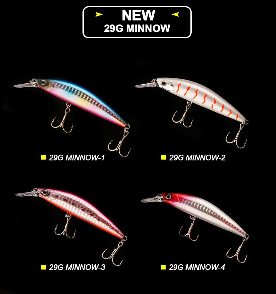 FJORD 29g Minnow Sinking Artificial Bait Fishing Minnow Bass Lures for Saltwater detail 3