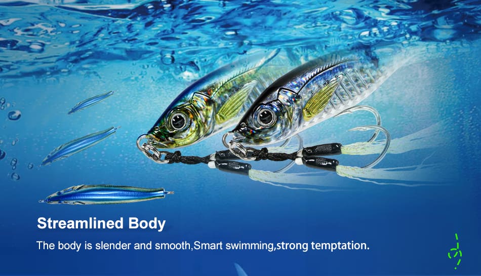 FJORD Metal Jig Fishing Lures 3D Printing Jigging Lure Kit 40g 60g 55mm 65mm River & Lake Bait detail 6