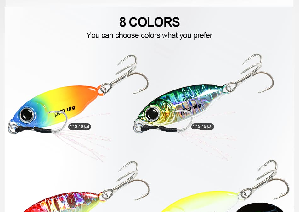 FJORD Jig Lures Saltwater Fishing Lure Kit Metal Jig 10g 15g 40mm 47mm River & Lake detail 2