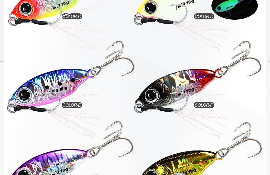 FJORD Jig Lures Saltwater Fishing Lure Kit Metal Jig 10g 15g 40mm 47mm River & Lake detail 5