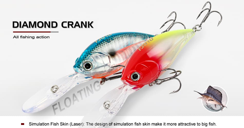 FJORD Floating Crank Bait Fishing Lure 23g 70mm Crank Lure Fishing Lures Sea Fishing detail 3