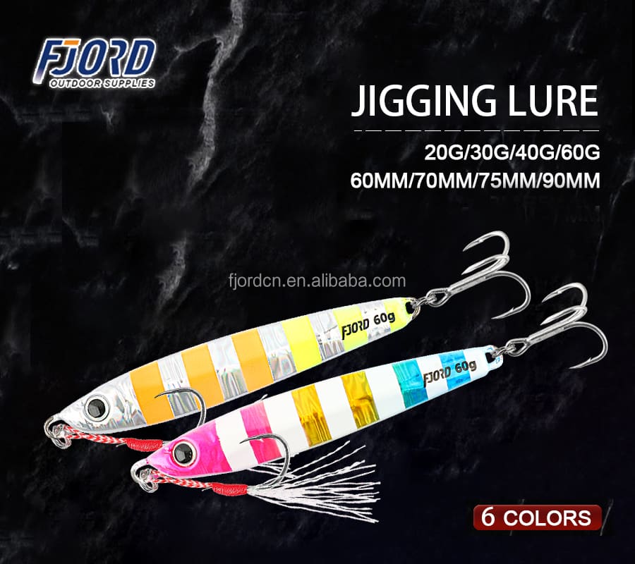 FJORD Jig Fish Swim Baits Lead Alloy Lure Kit 40g 60g Bass Fishing Saltwater Stream & Lake Hard Bait detail 2