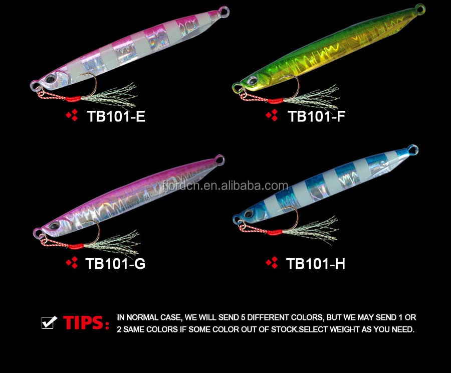 FJORD Slow Pitch Jigging Lure Metal Lead Slice Fishing Hard Bait 40g 60g 85mm 100mm Bass Fishing River Lake Stream detail 3