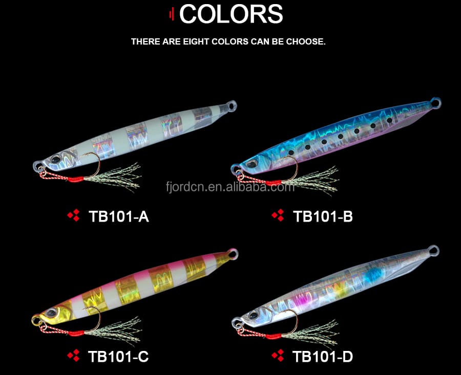 FJORD Slow Pitch Jigging Lure Metal Lead Slice Fishing Hard Bait 40g 60g 85mm 100mm Bass Fishing River Lake Stream detail 6