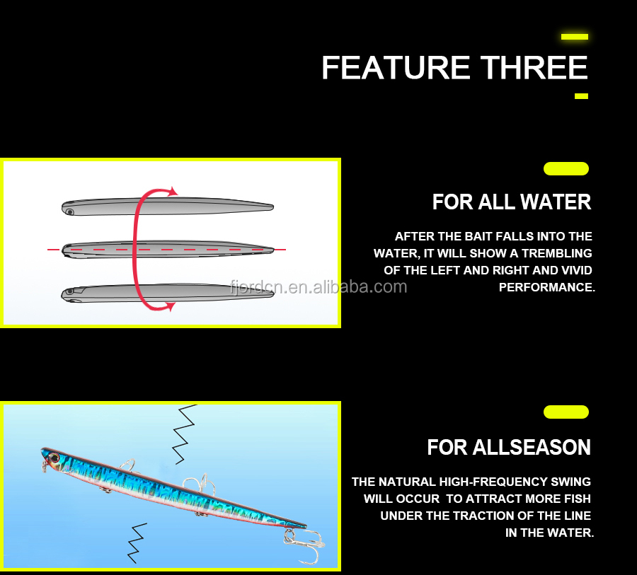 FJORD Customized 31g 155mm Salt Water Fishing Lures Pencil Bait Sea Bass Lures Sinking Pencil Lure for Sea Fishing detail 7