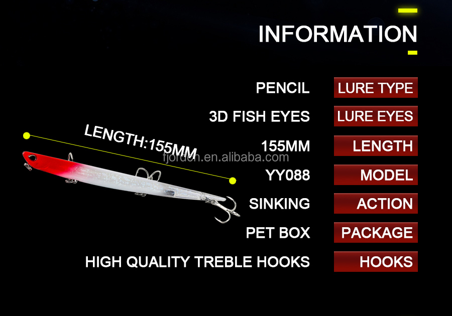 FJORD Customized 31g 155mm Salt Water Fishing Lures Pencil Bait Sea Bass Lures Sinking Pencil Lure for Sea Fishing detail 8
