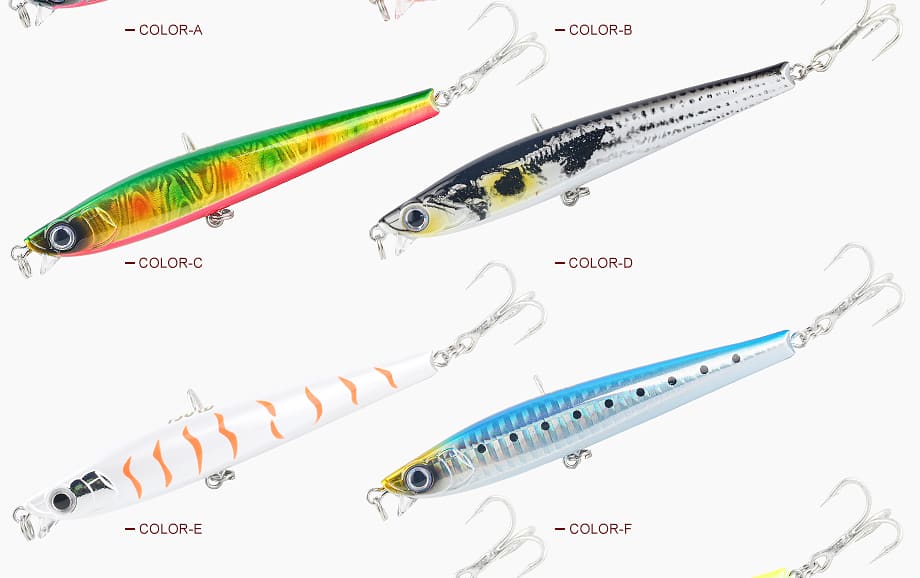FJORD 105mm Fishing Lure 30g Glowing Pencil Lure Sinikng Minnow Lure for Long Casting detail 6