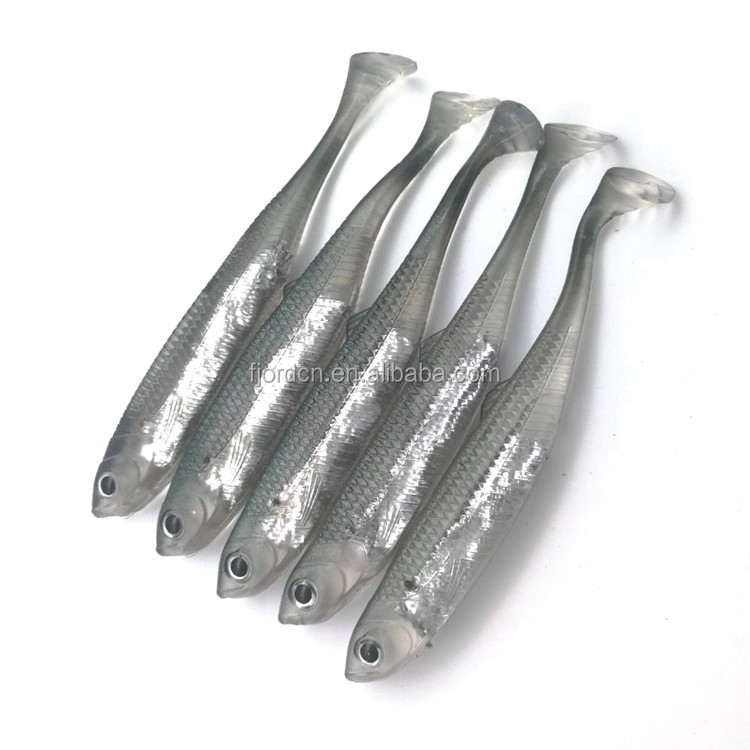 FJORD Good Material 100mm 6g Soft Plastic Minnow Swimbait Soft Fishing Lure Bait for Saltwater