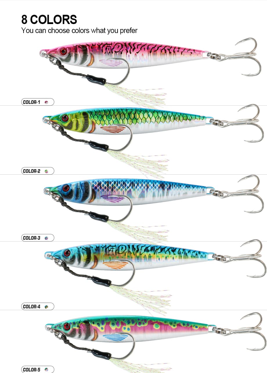 FJORD Metal Fishing Lure Jig Metal 20g 40g 60g 65mm 79mm 95mm Jigging Lure Fishing Lure Bait detail 2