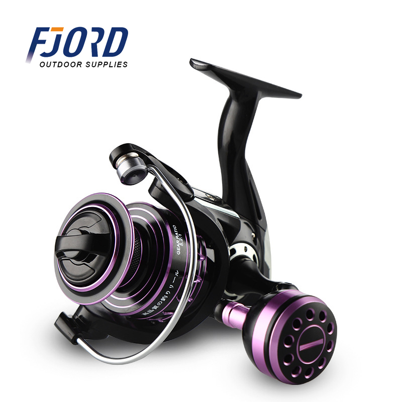 FJORD in Stock 2000-7000 China Factory Black Spinning Reel 12kg Full Metal Cnc Spinning Fishing Reels