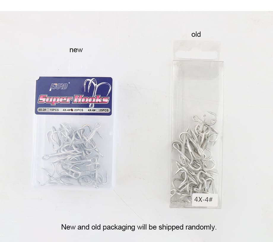 FJORD Factory Saltwater Hooks 4X Strengthen 2# 4# 6# Treble Assist Hooks Fishing Carbon Steel Shark Tuna Target River Position detail 7