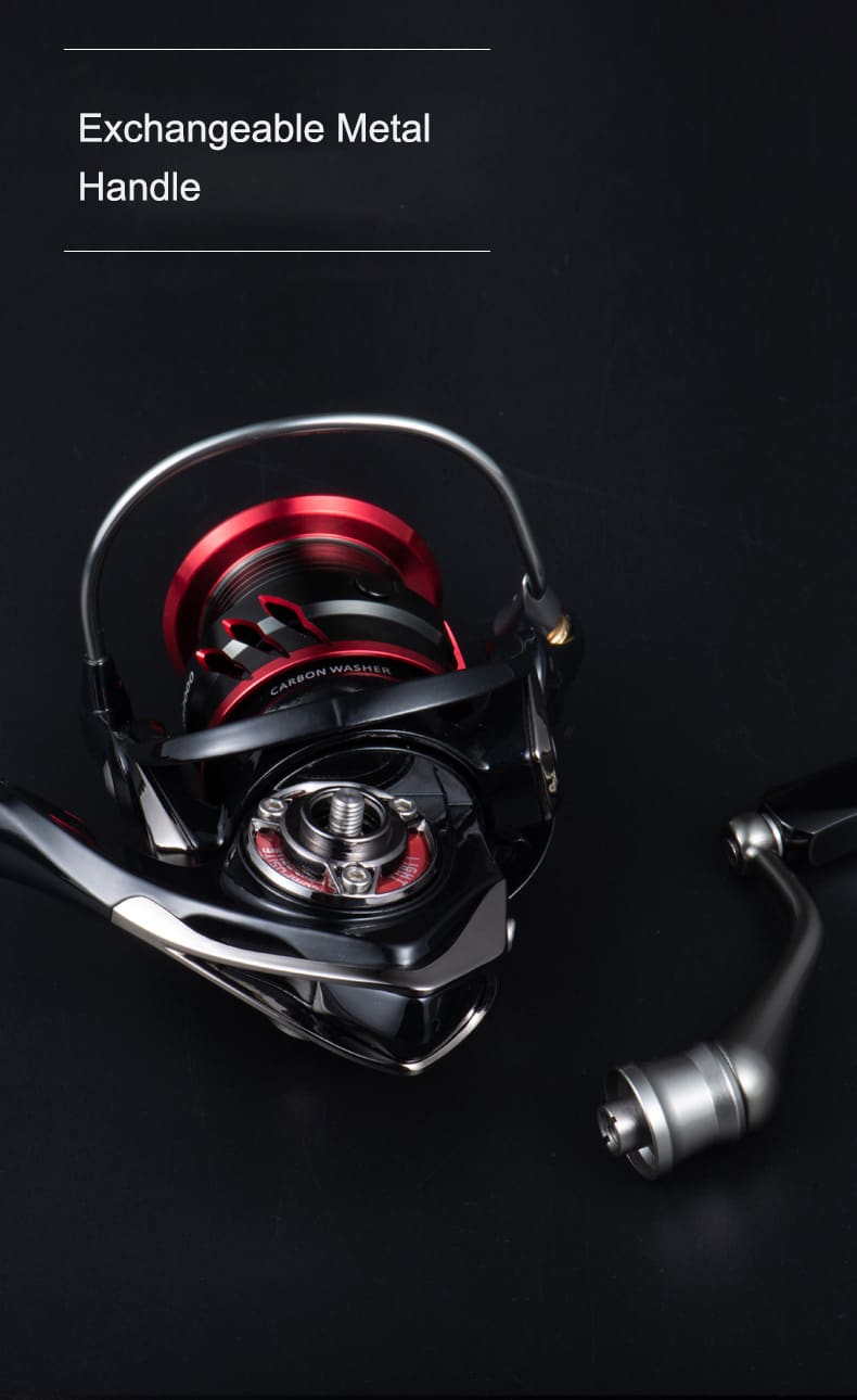 FJORD Spinning Reel Saltwater 9+1BB Carbon Fibre Double Cups Wheel Fake Bait Stream River Lake Right Hand 8-15kg Drag 5.2:1 Gear detail 4