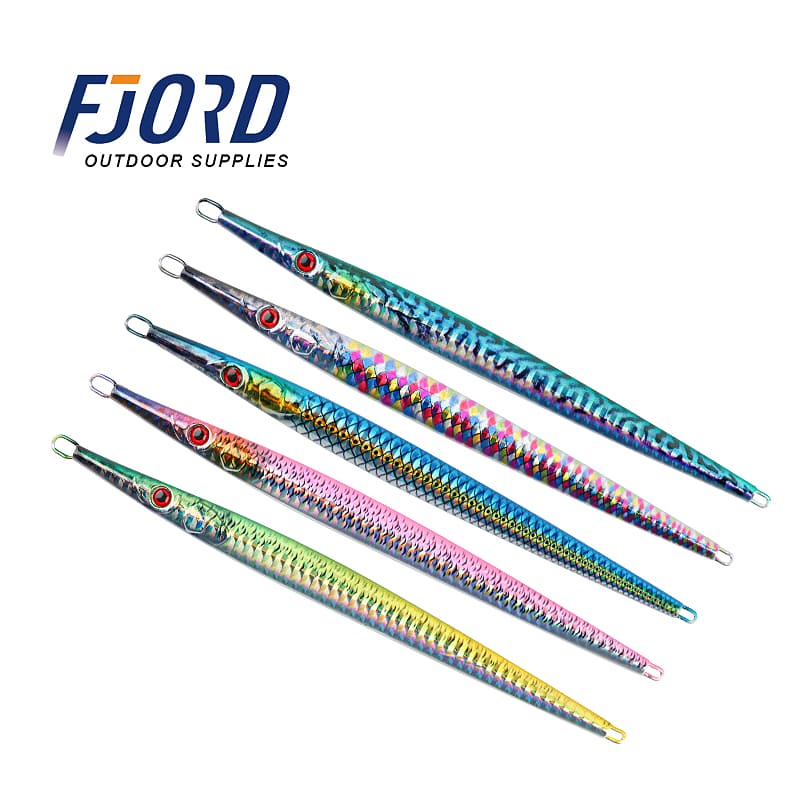 FJORD OEM 80g 100g Fast Sinking Vertical 3D Printed Jig Lure Saltwater and River Pike Target Shore Metal Jigging Lure detail 4