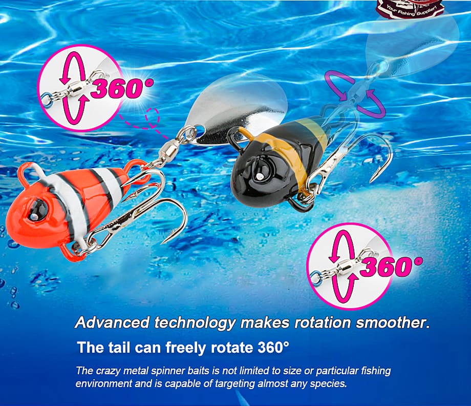 FJORD Lures 2023 New Coming Metal VIB Lures Rotating Lures VIB Spinner for Fresh Water detail 1
