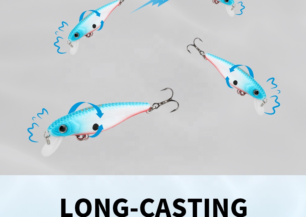 FJORD Wholesale Suspending Minnow Lure 7g 66mm Small Size Lures Hard Minnow Bait detail 1
