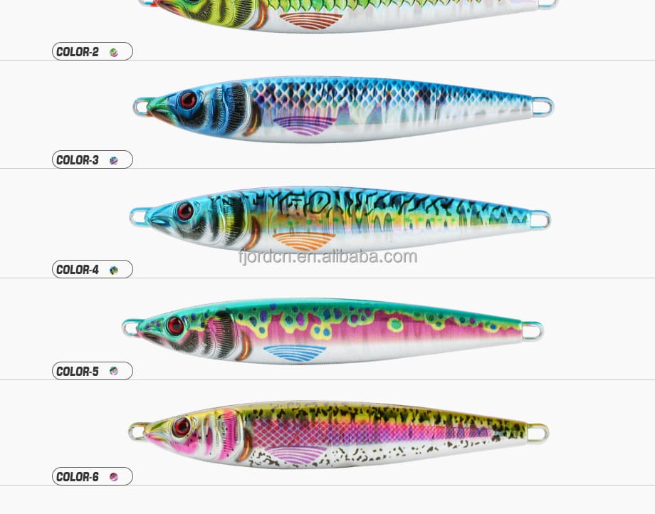 FJORD New Fishing Jigs 3D Printing Saltwater Jigging Lure 20G 40G 60G Glow Metal Jig Lure detail 8