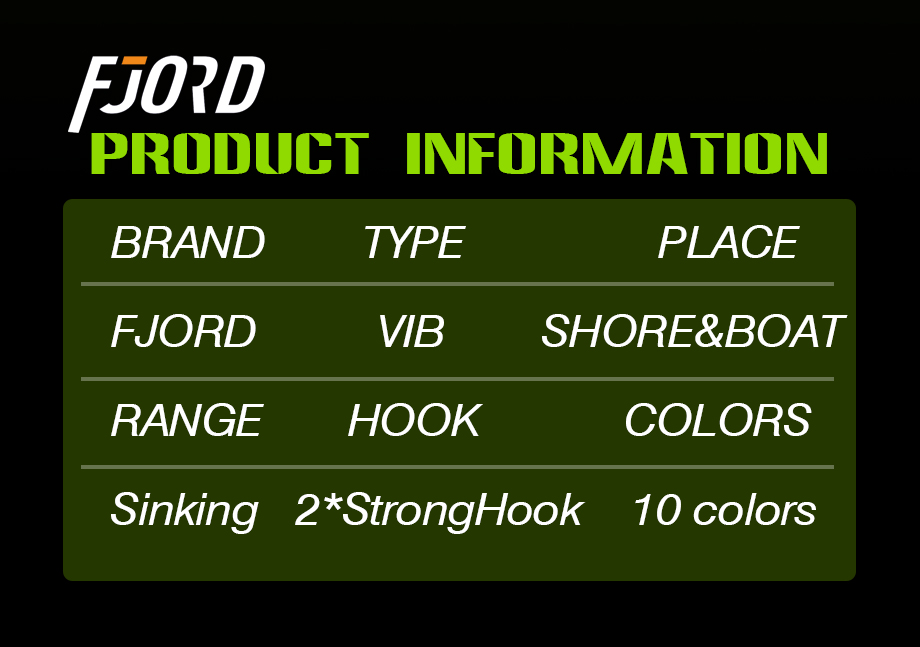 FJORD New Fishing Lures 29g 90mm Hard Plastic Vib Fishing Lures Vibration Hard Bait detail 6