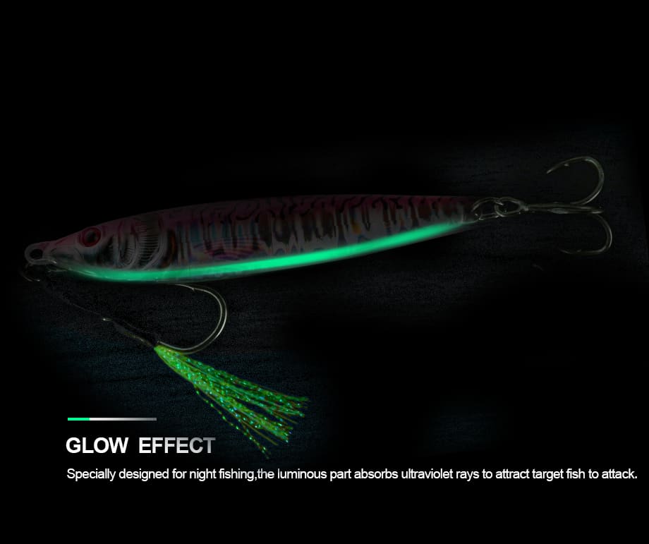 FJORD OEM 20g 30g 40g 60g Jigging Lure Saltwater Metal Jig for Long Casting 3D Color Jigs detail 4