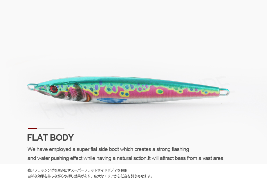 FJORD OEM 20g 30g 40g 60g Jigging Lure Saltwater Metal Jig for Long Casting 3D Color Jigs detail 7