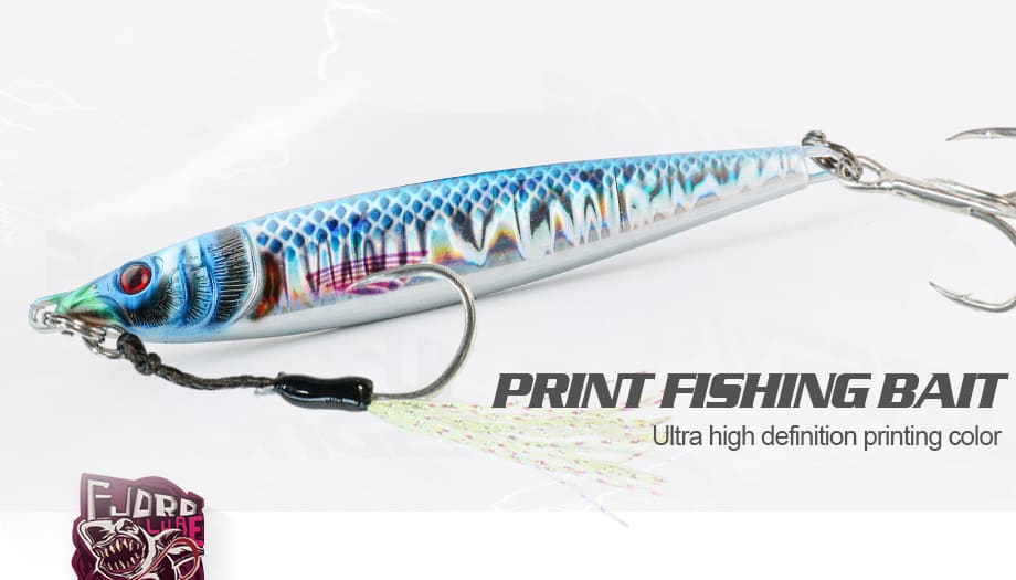 FJORD OEM 20g 30g 40g 60g Jigging Lure Saltwater Metal Jig for Long Casting 3D Color Jigs detail 8