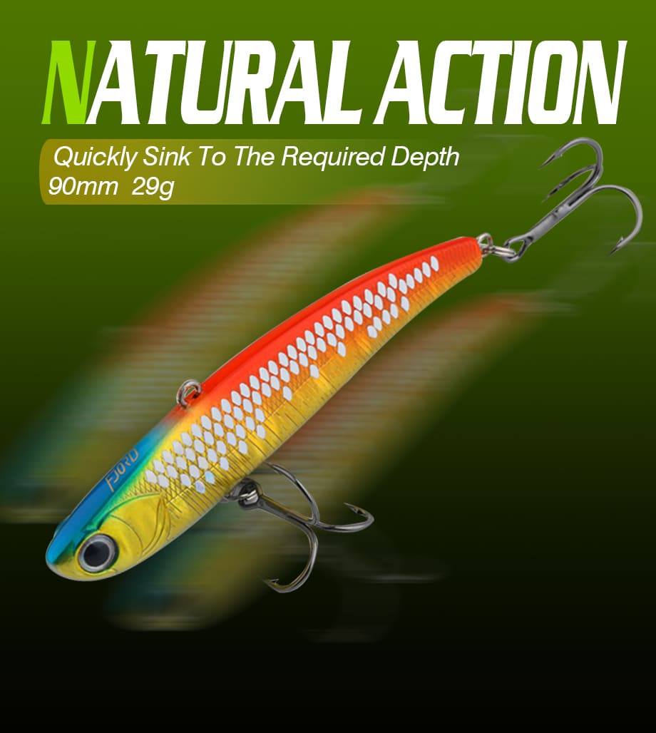 FJORD OEM \tFishing Lure Hard 90mm 29g Vibration Lure Saltwater 3d Fishing Lure Eyes Sea Fishing detail 2
