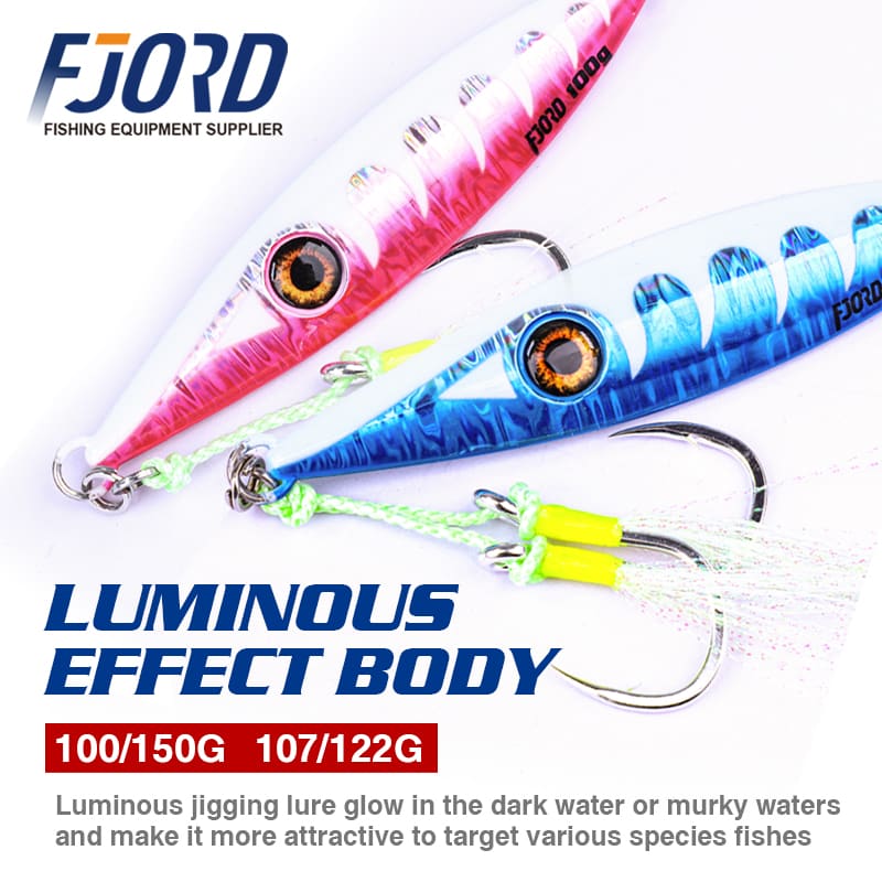 FJORD New Stock Bait Jigs 150g 100g Metal Slow Jigging Lure Japan Bass Jigs Tuna Fishing Saltwater detail 5