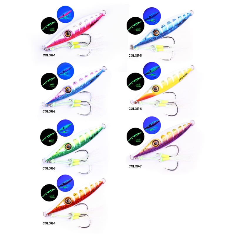FJORD OEM Slow Pitch Jigs 300g 200g 150g 100g Metal Shore Jigging Fishing Jigs Saltwater detail 7