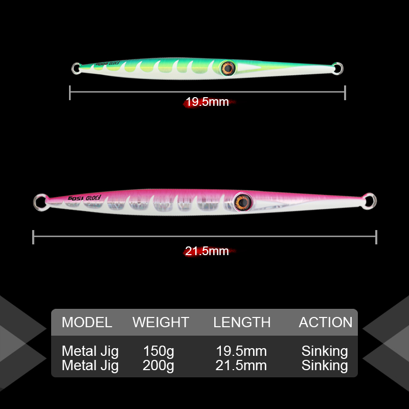 FJORD Wholesale High Quality Metal Jigging Lure 150g 200g Fishing Jigs Saltwater Jig Lure detail 5