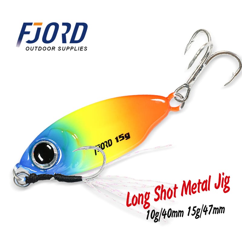 FJORD OEM Slow Pitch Jigging Lure Metal Fishing Lure 10g 15g 40mm 47mm Fishing Lure Bait detail 1