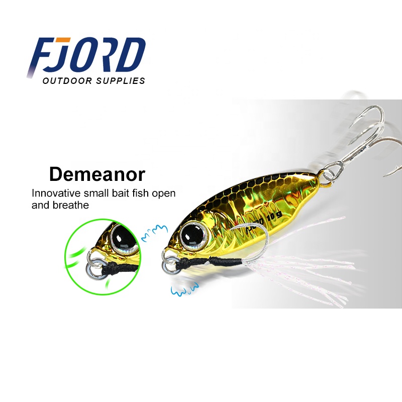 FJORD OEM Slow Pitch Jigging Lure Metal Fishing Lure 10g 15g 40mm 47mm Fishing Lure Bait detail 5
