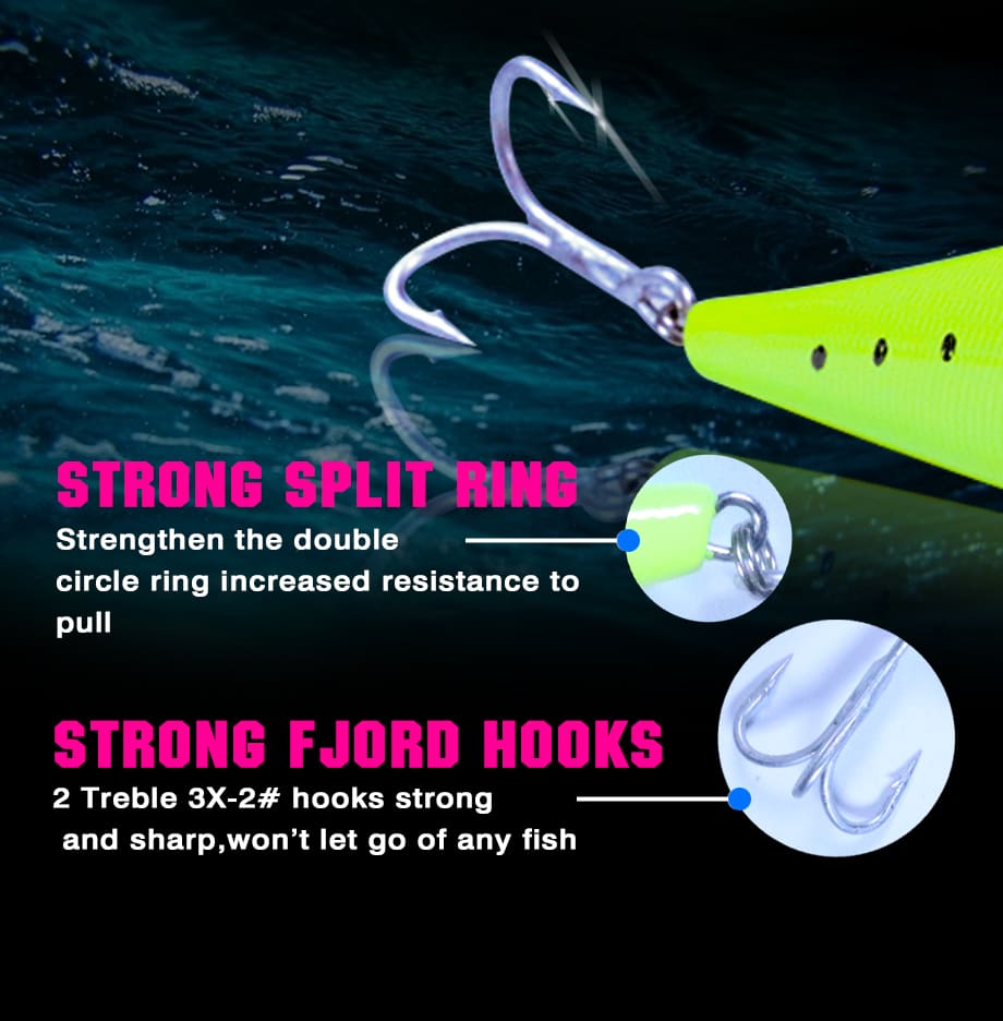 FJORD Wholesale Heavy Sinking Minnow 52g 130mm Fishing Lures Saltwater Minnow for Long Casting detail 5