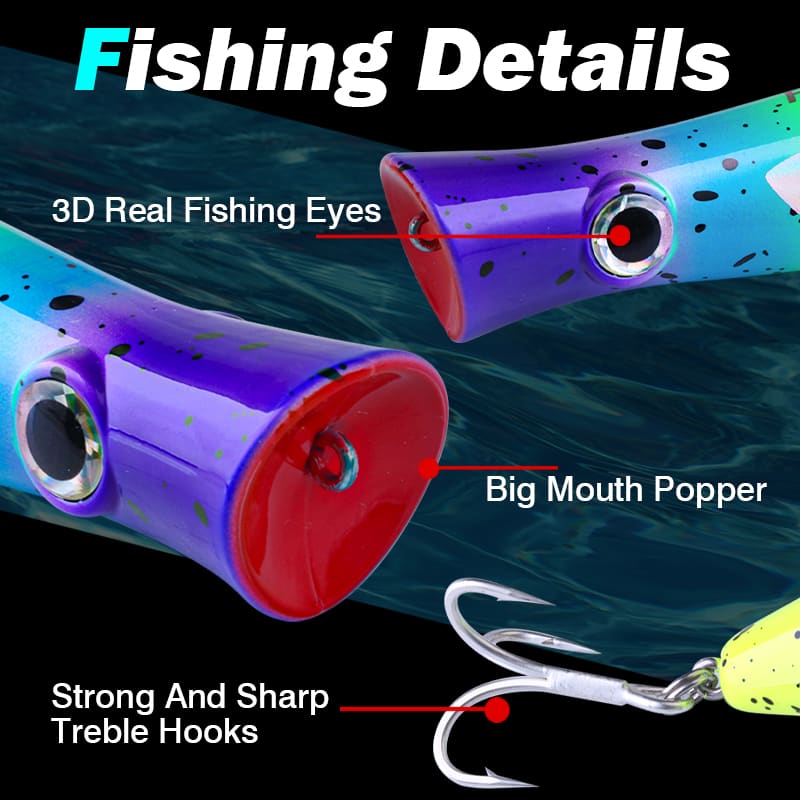 FJORD New Coming Fishing Poppers Squid Popper 82g 165mm Top Water Popper Lure Saltwater Fishing Lure detail 4