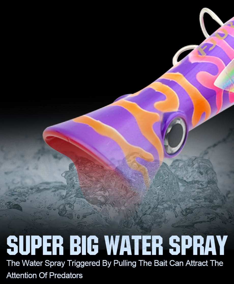 FJORD New Coming Squid Popper 82g 165mm Top Water Popper Lure Saltwater Fishing Lure Floating detail 5