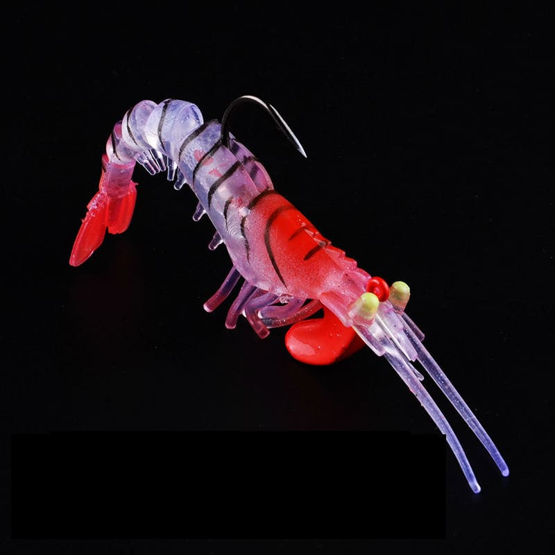 FJORD OEM Shrimp Soft Plastic Lure Luminous Artificial Bait 6.5g 12.5g 17g Fishing Lure Soft Shrimp Lure Luminous Eyes detail 8